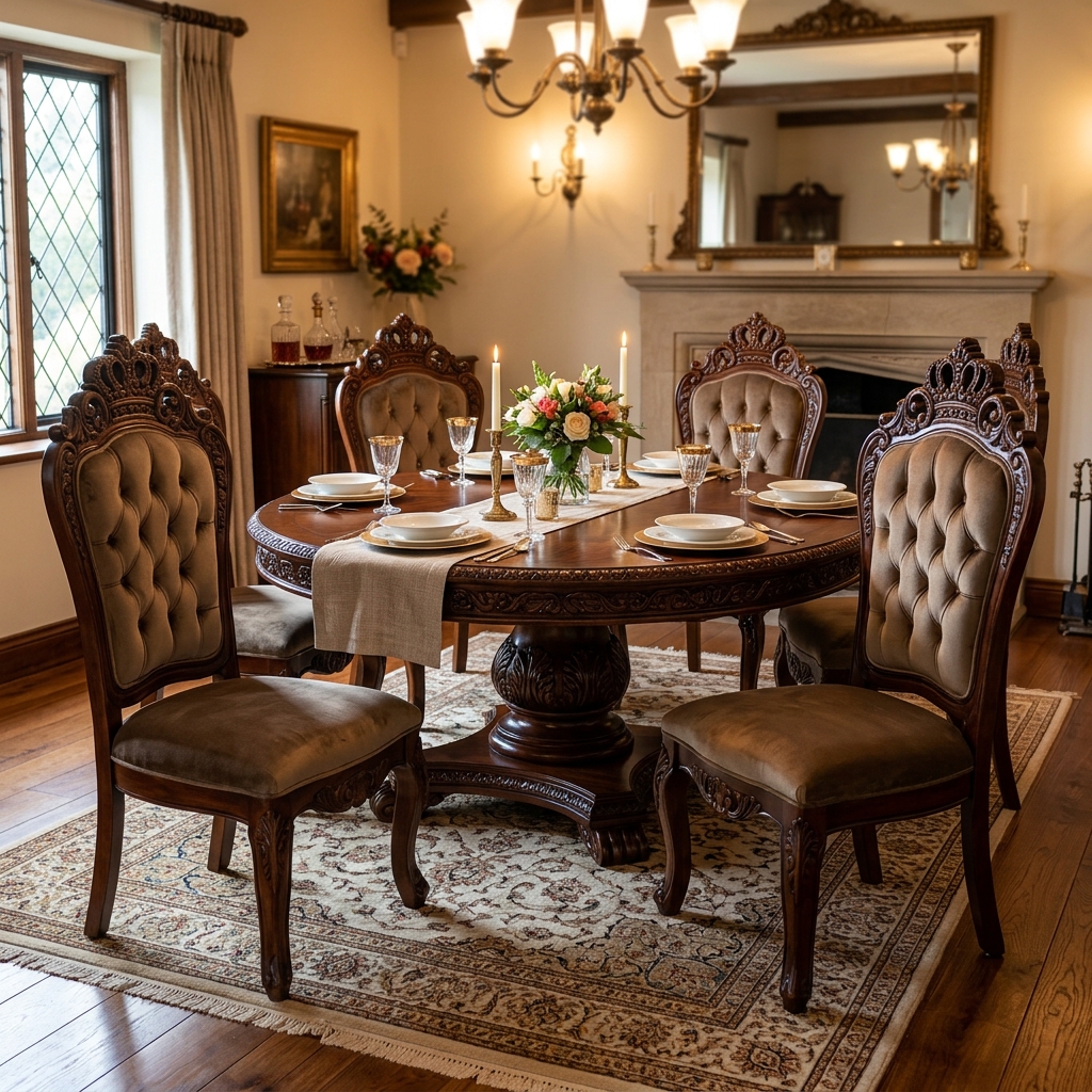 Royal Wooden Dining Table Set
